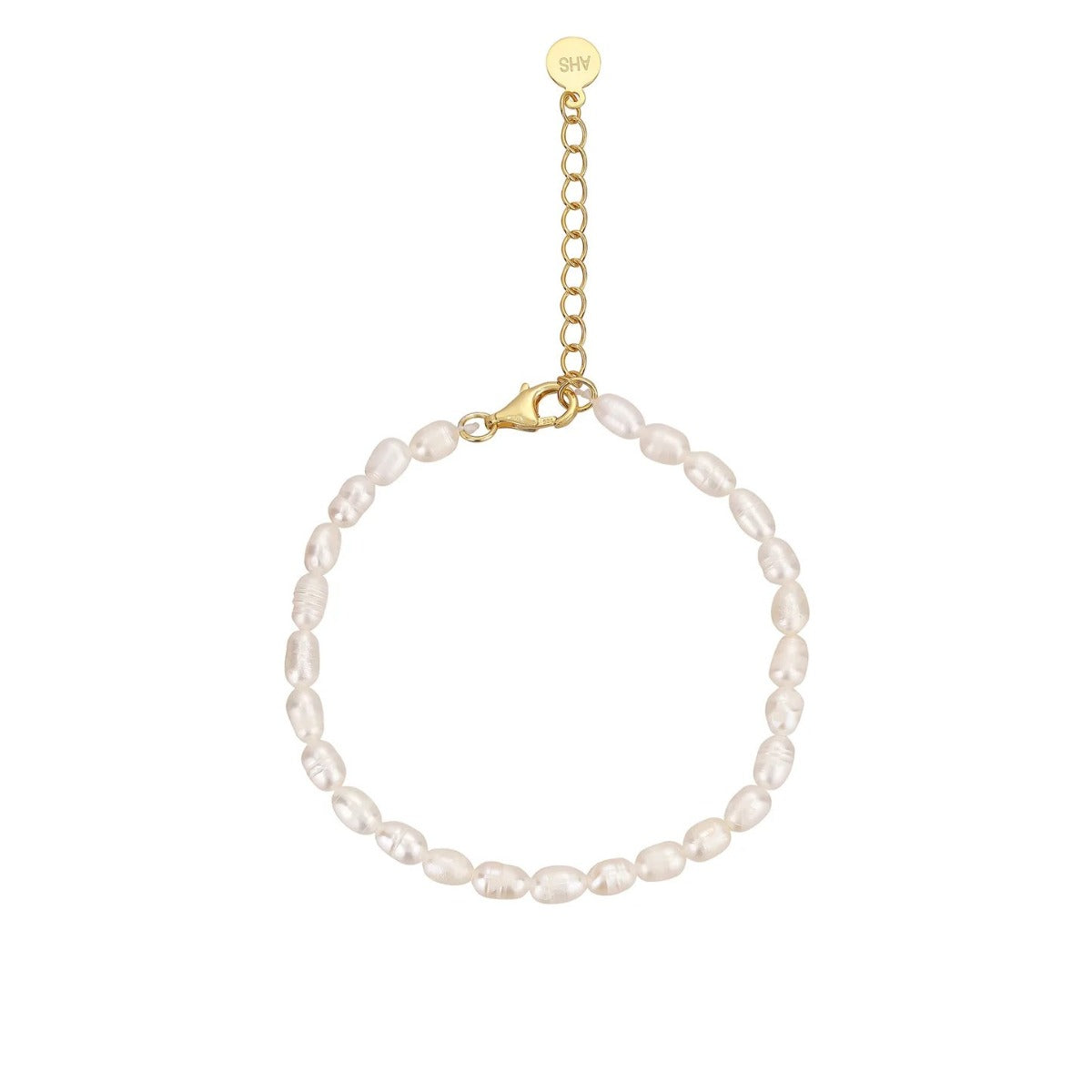 PERLEARMBÅND 3-4MM 16+4CM