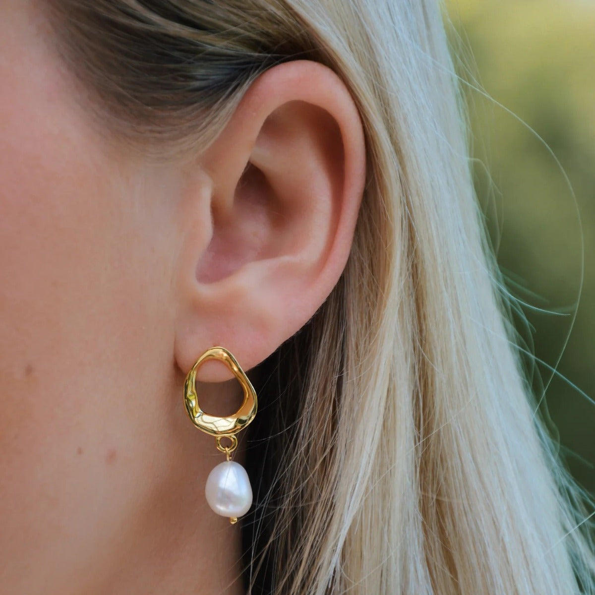 Arhms Monaco Forgyldt Sølv Øreringe med Perler MO-OR-GOLD