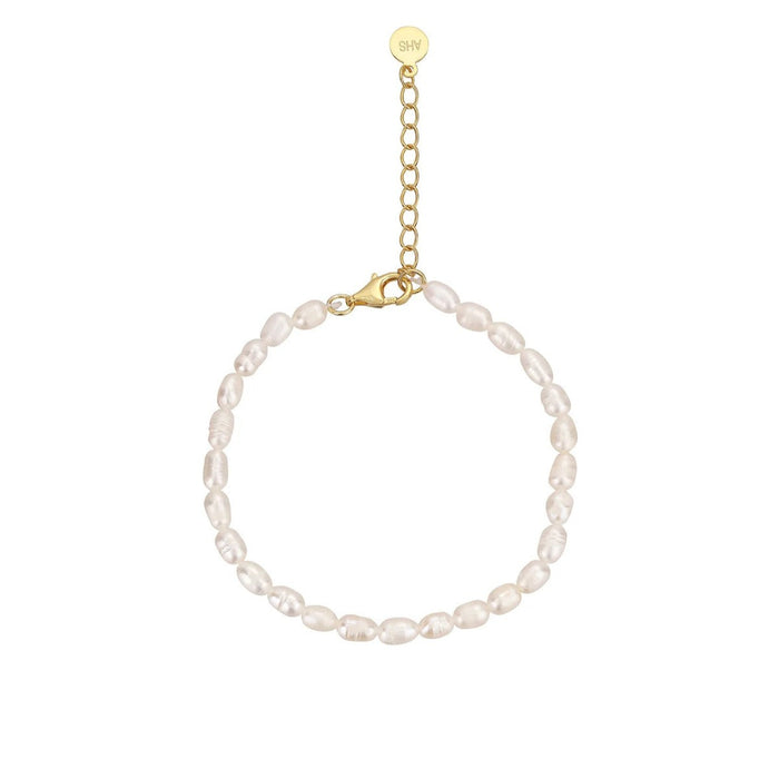 PERLEARMBÅND 3-4MM 16+4CM