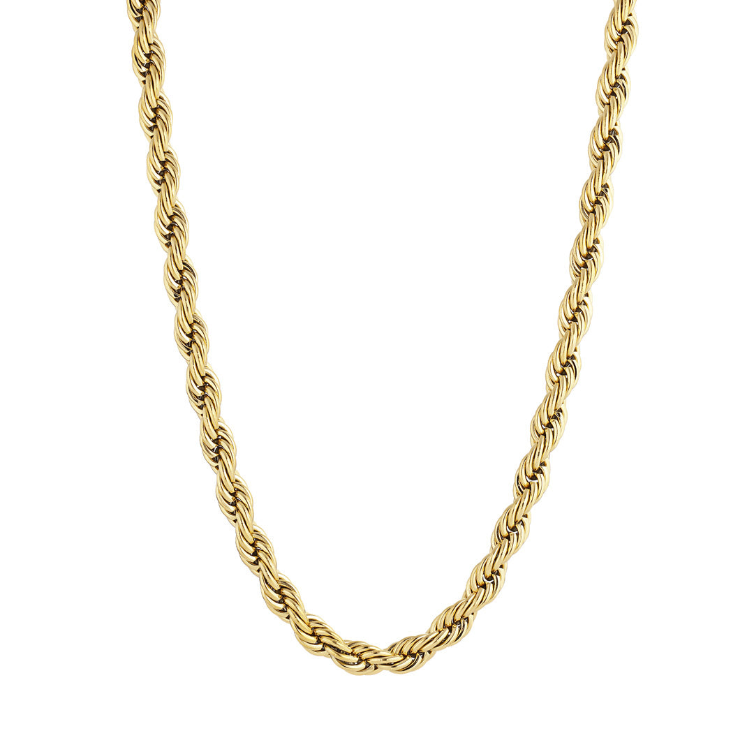ROPE HALSKÆDE 6MM FORGYLDT