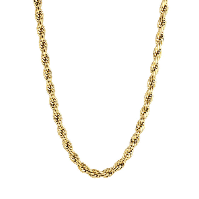 ROPE HALSKÆDE 6MM FORGYLDT