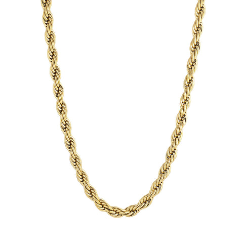 ROPE HALSKÆDE 6MM FORGYLDT